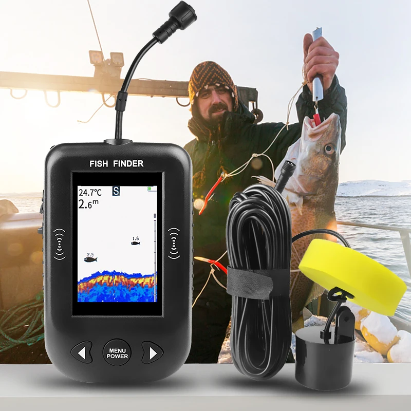 Fishing Depth Finder - Erchang XF03 Fish Finders 45 Degrees